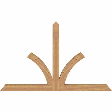 Ekena Millwork Richland Timber Gable Bracket, Western Red Cedar, 96"W x 60"H x 5 1/2"D x 5 1/2"F, 15/12 Pitch GBW096X60X0606RIC00SWR
